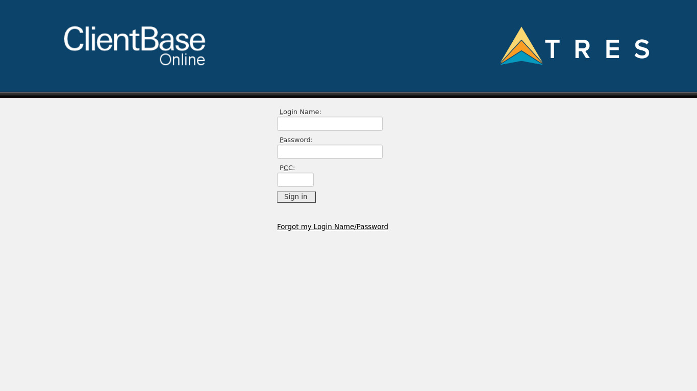 ClientBase Landing page