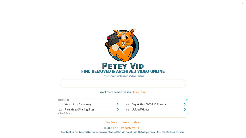 Petey Vid Landing Page