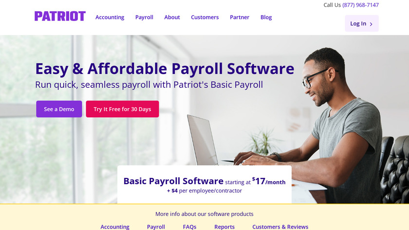 Patriot Payroll Landing Page