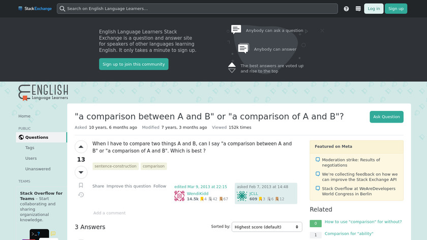 CompareBetween Landing Page