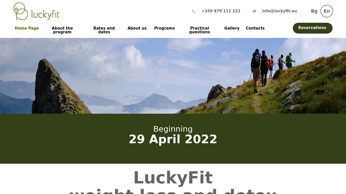 LuckyFit Landing page