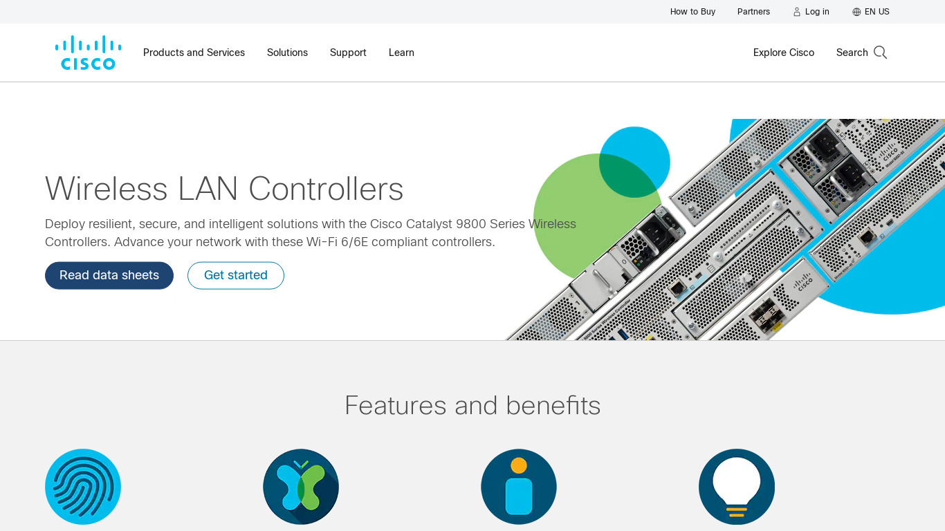 Cisco Wireless LAN Controllers Landing page