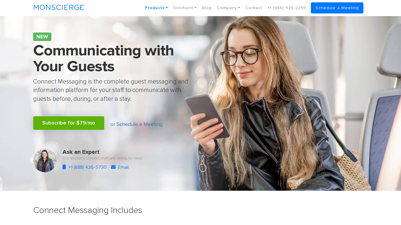Connect Staff Landing page