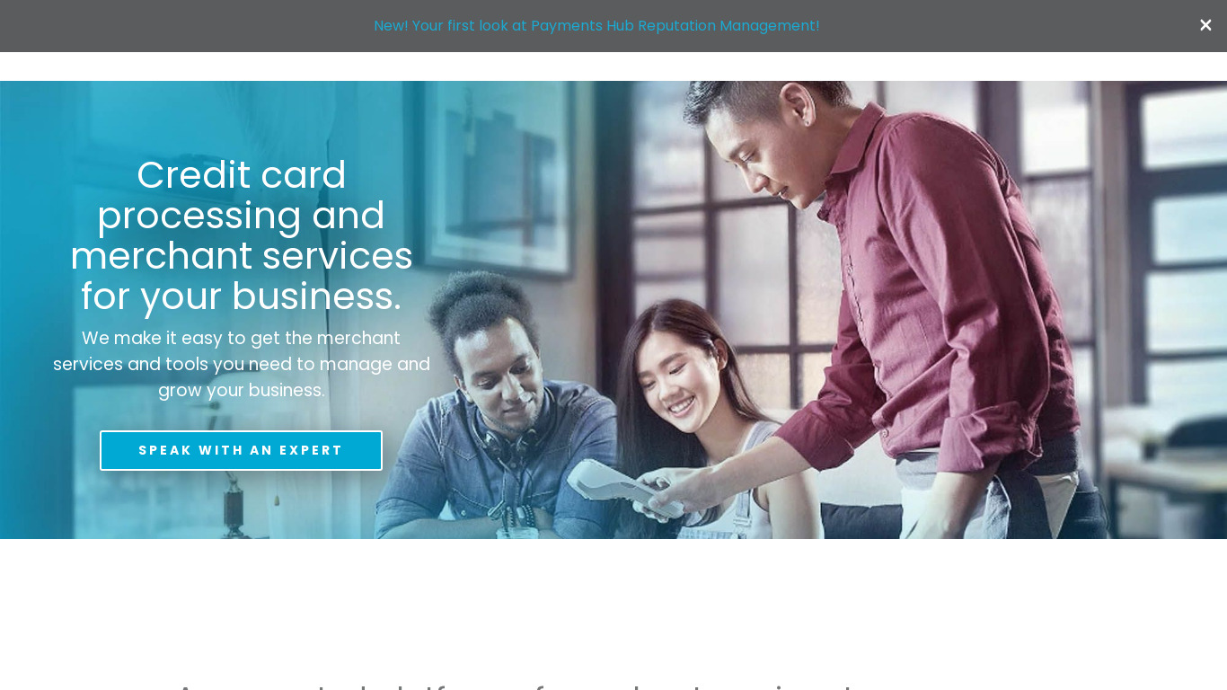 NAB Payment Processing Landing page