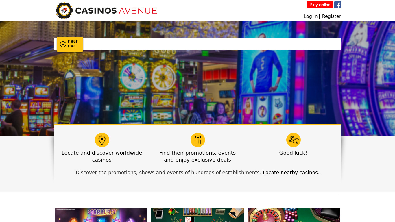 CasinosAvenue Landing page