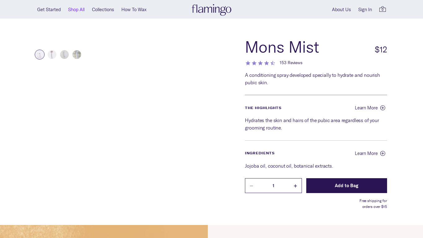 Mons Mist Landing page