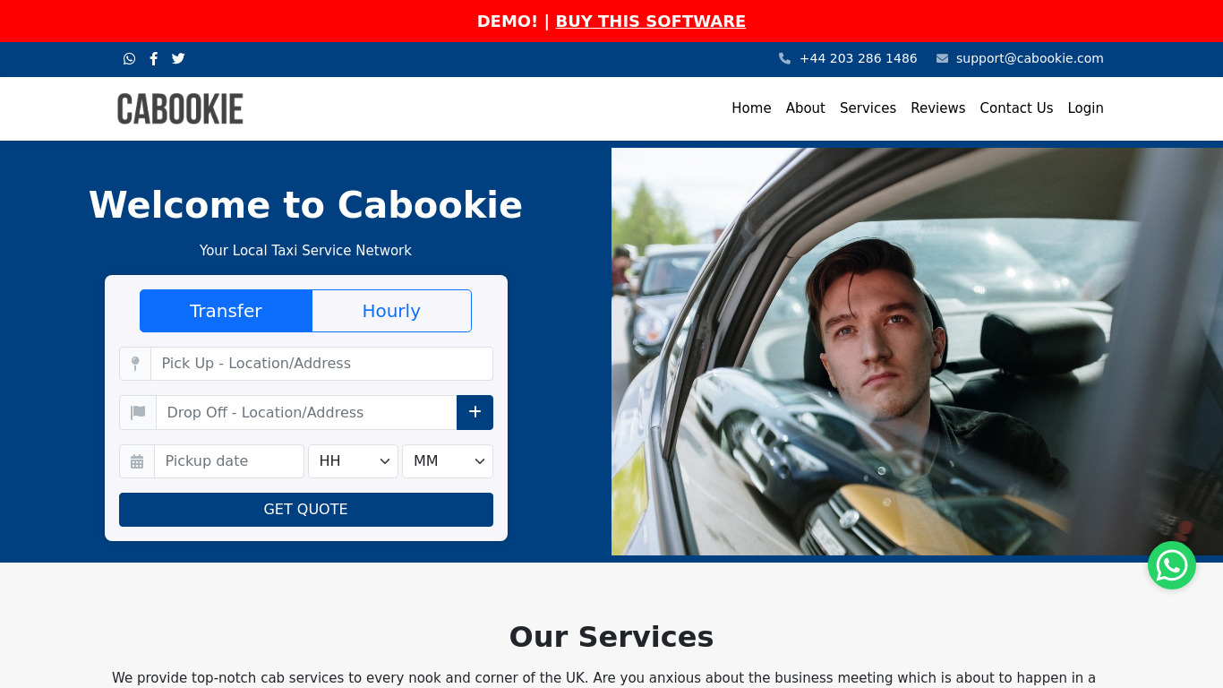 Cabookie Basic Landing page