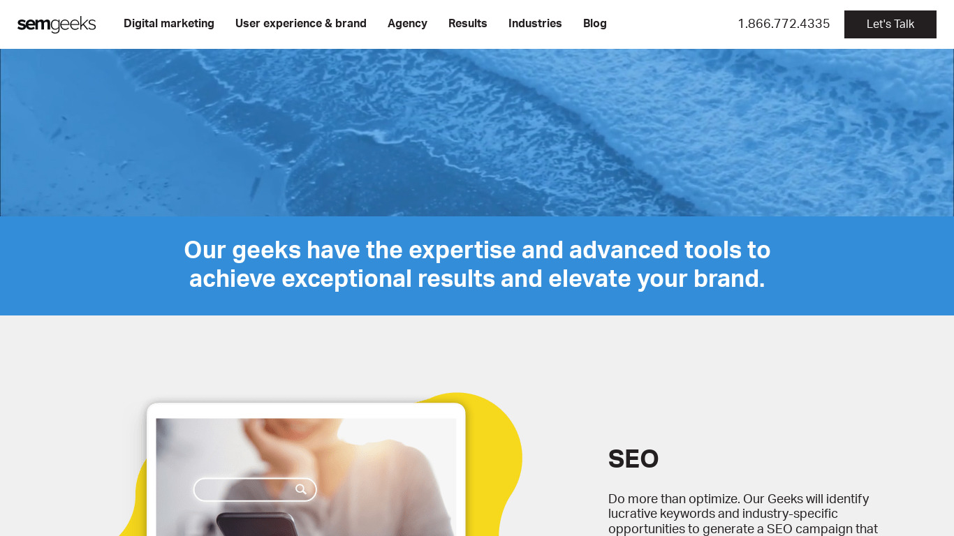 SEMGeeks Landing page