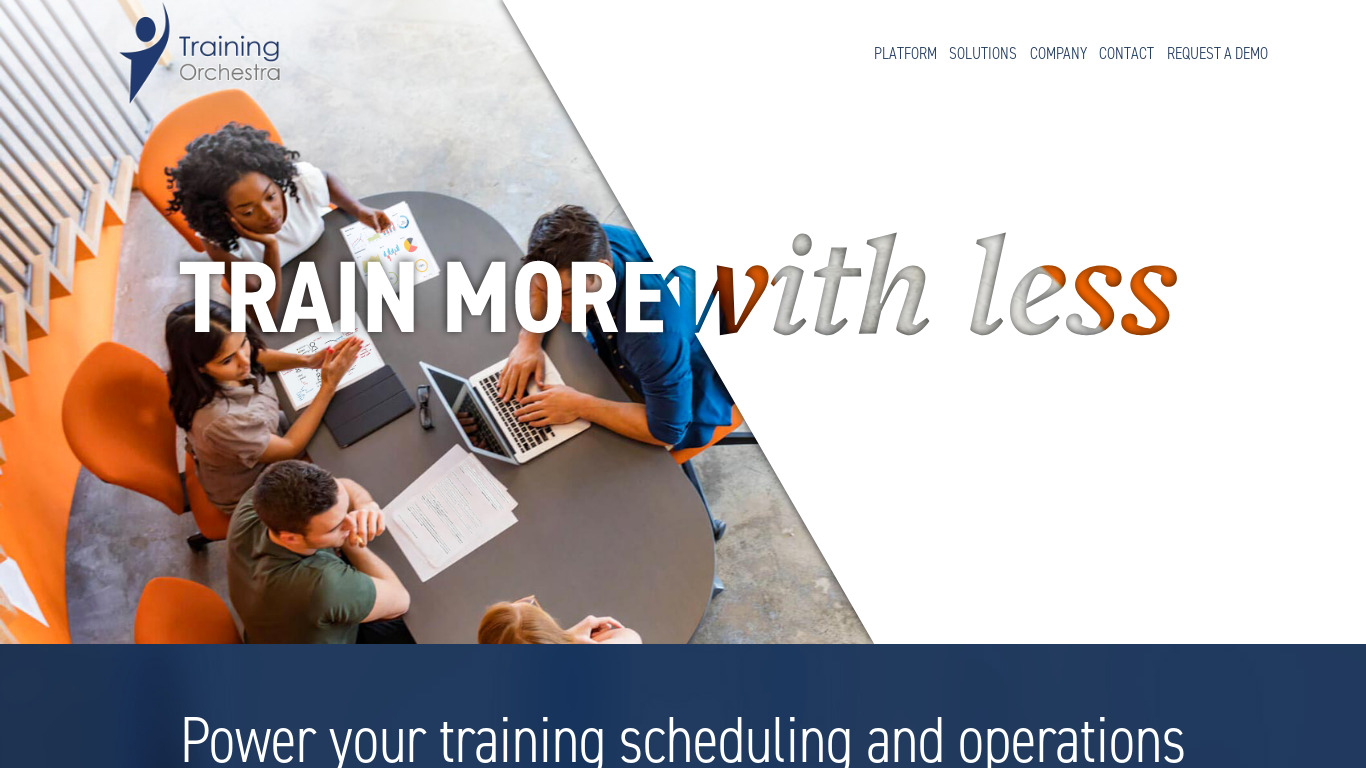 Training Orchestra Landing page