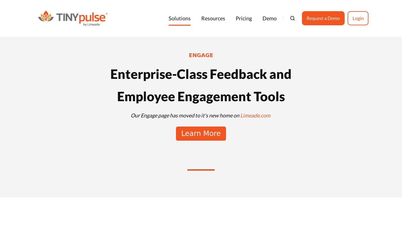 TINYpulse Engage Landing page
