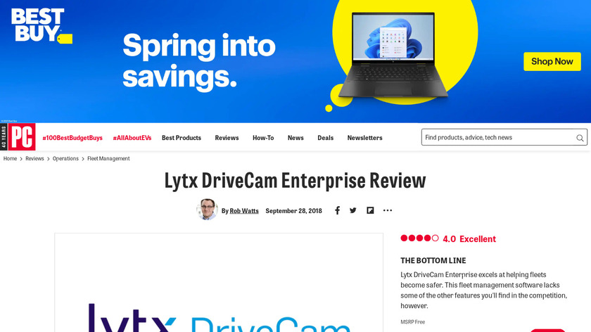 Lytx DriveCam Enterprise Landing Page