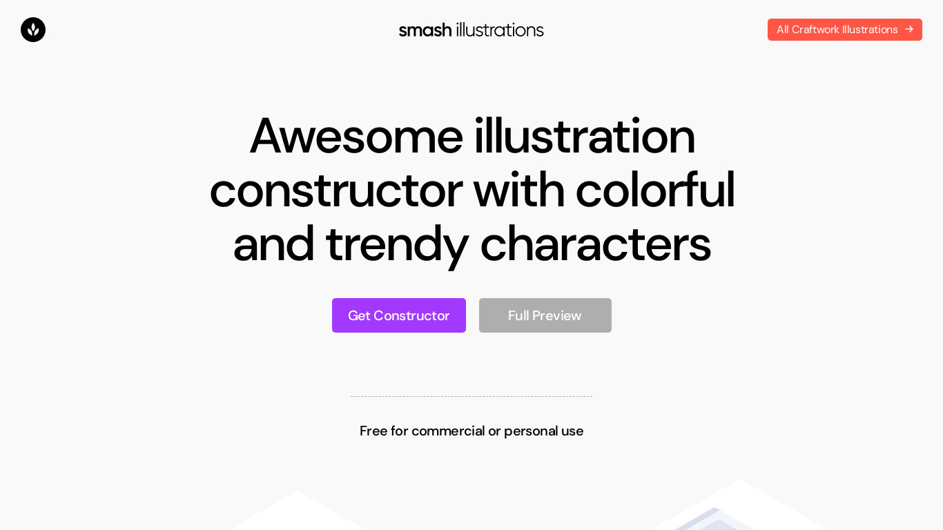 Smash Illustrations Landing page