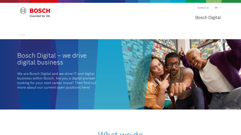 Bosch Software Innovations Landing Page
