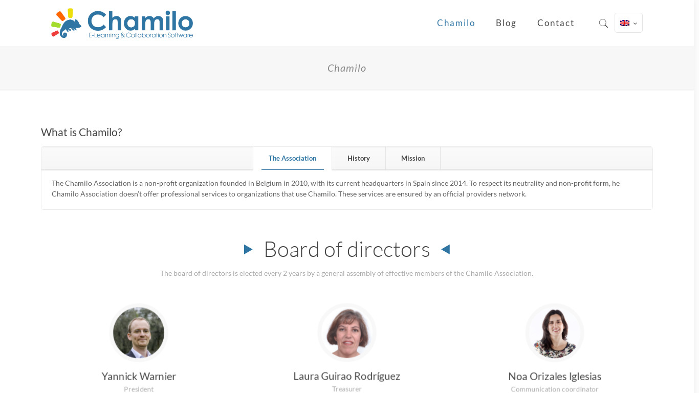 Chamilo LMS Landing page