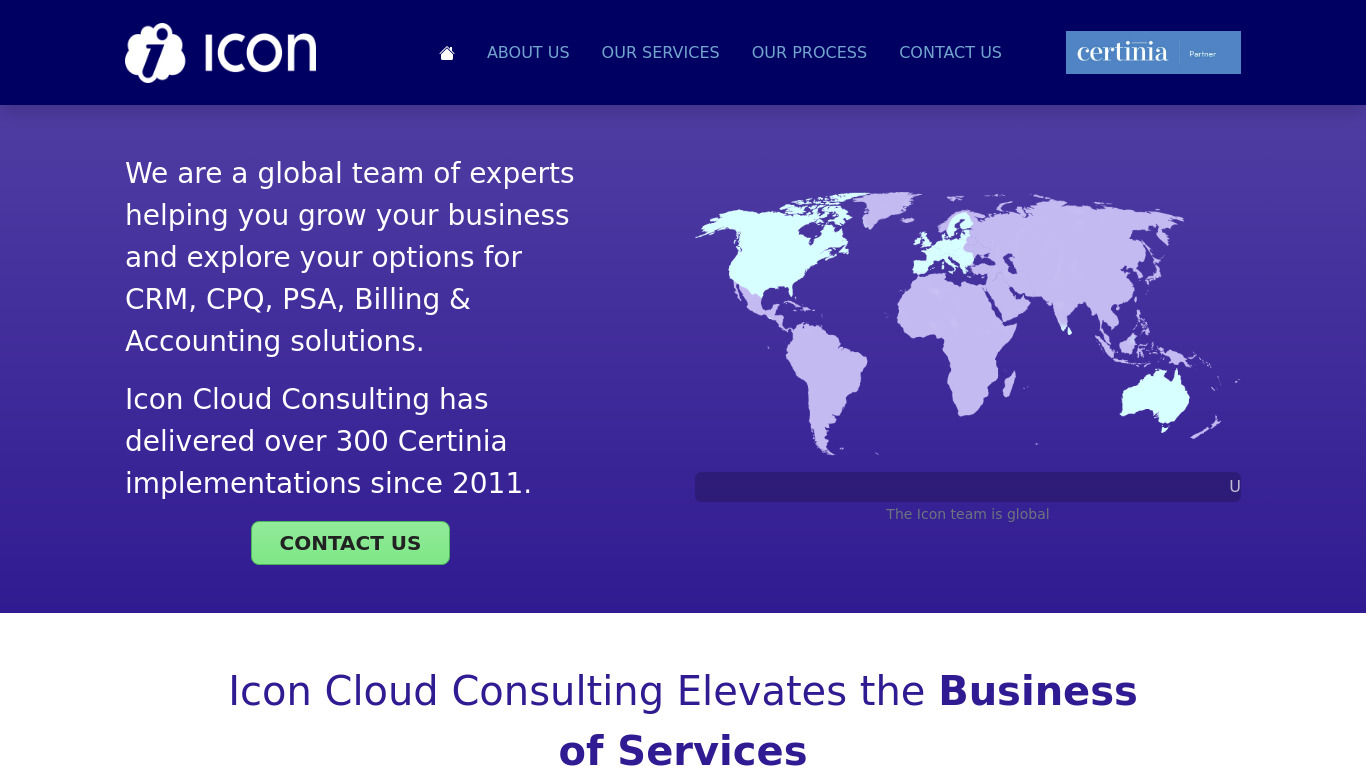 Icon Cloud Consulting Landing page