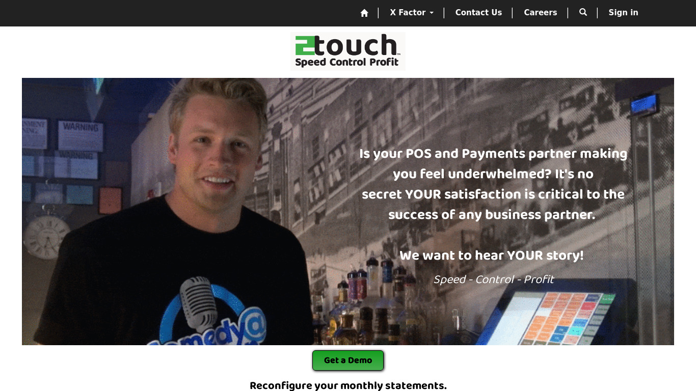 2TouchPOS Landing page