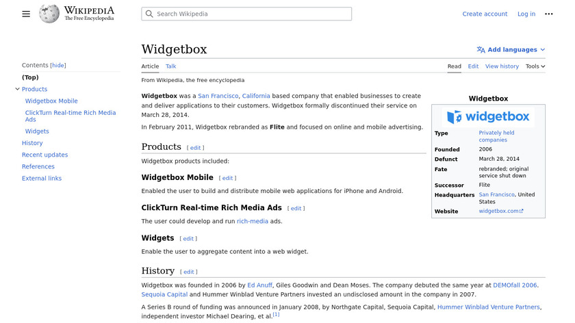 Widgetbox Landing Page
