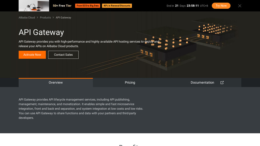 Alibaba API Gateway Landing Page