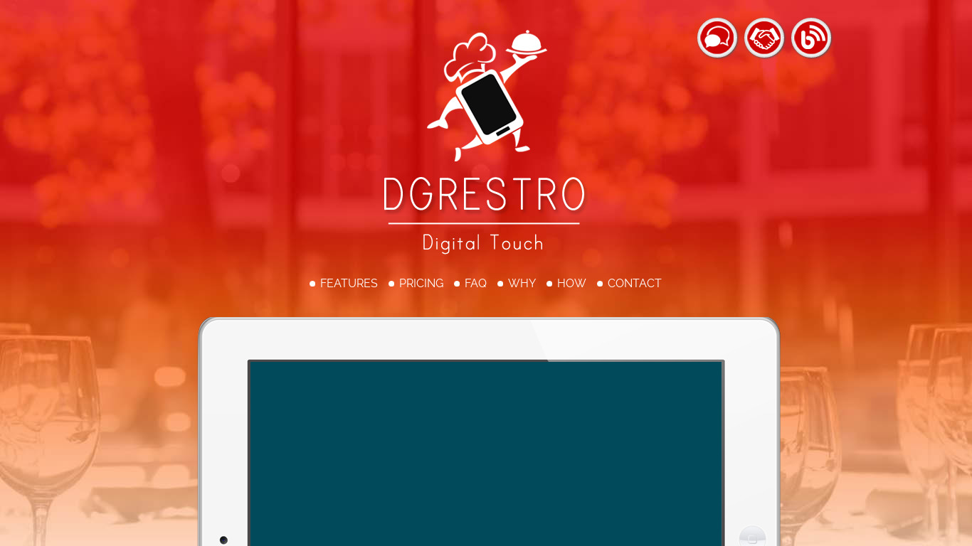 DGRestro Landing page