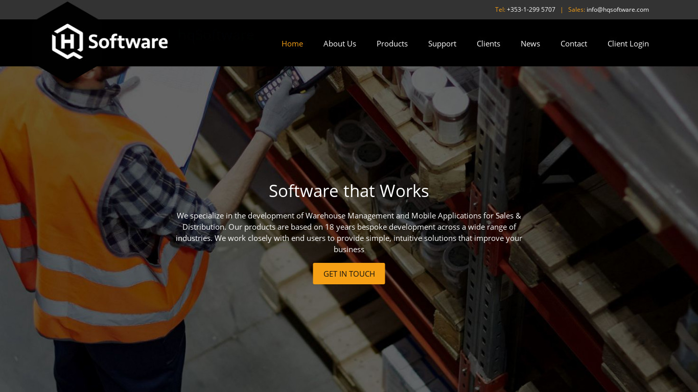 HQSoftware Landing page