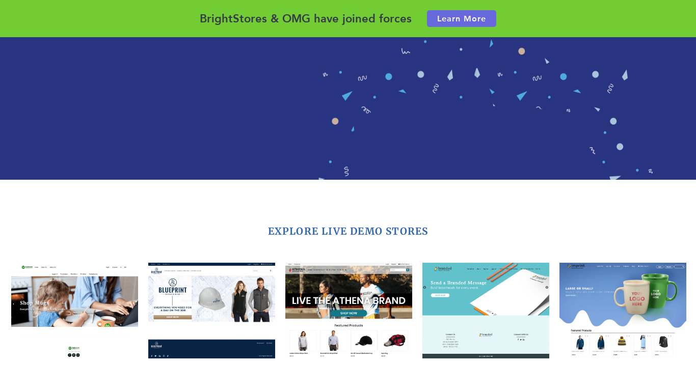 Bright Store Landing page
