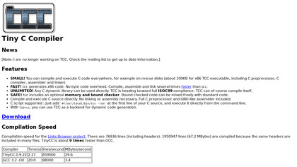 Tiny C Compiler image