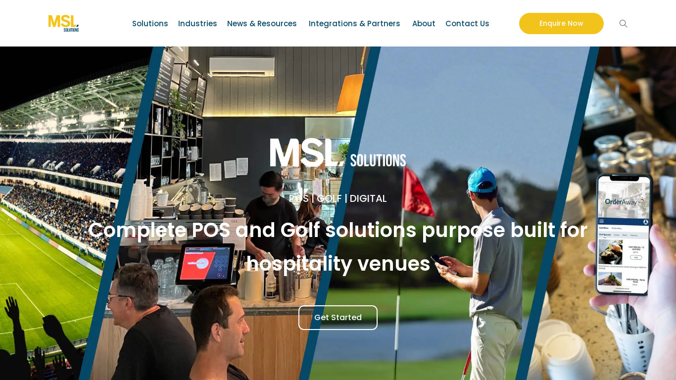 Golf Computer Systems MMS Landing page