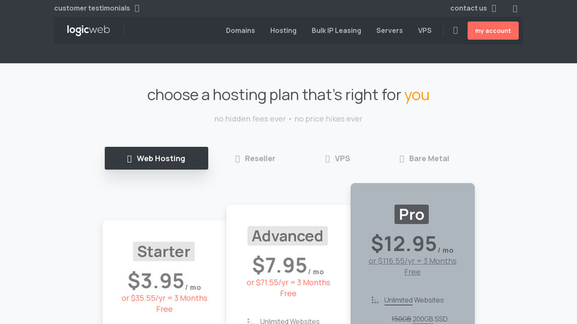 LogicWeb Landing Page