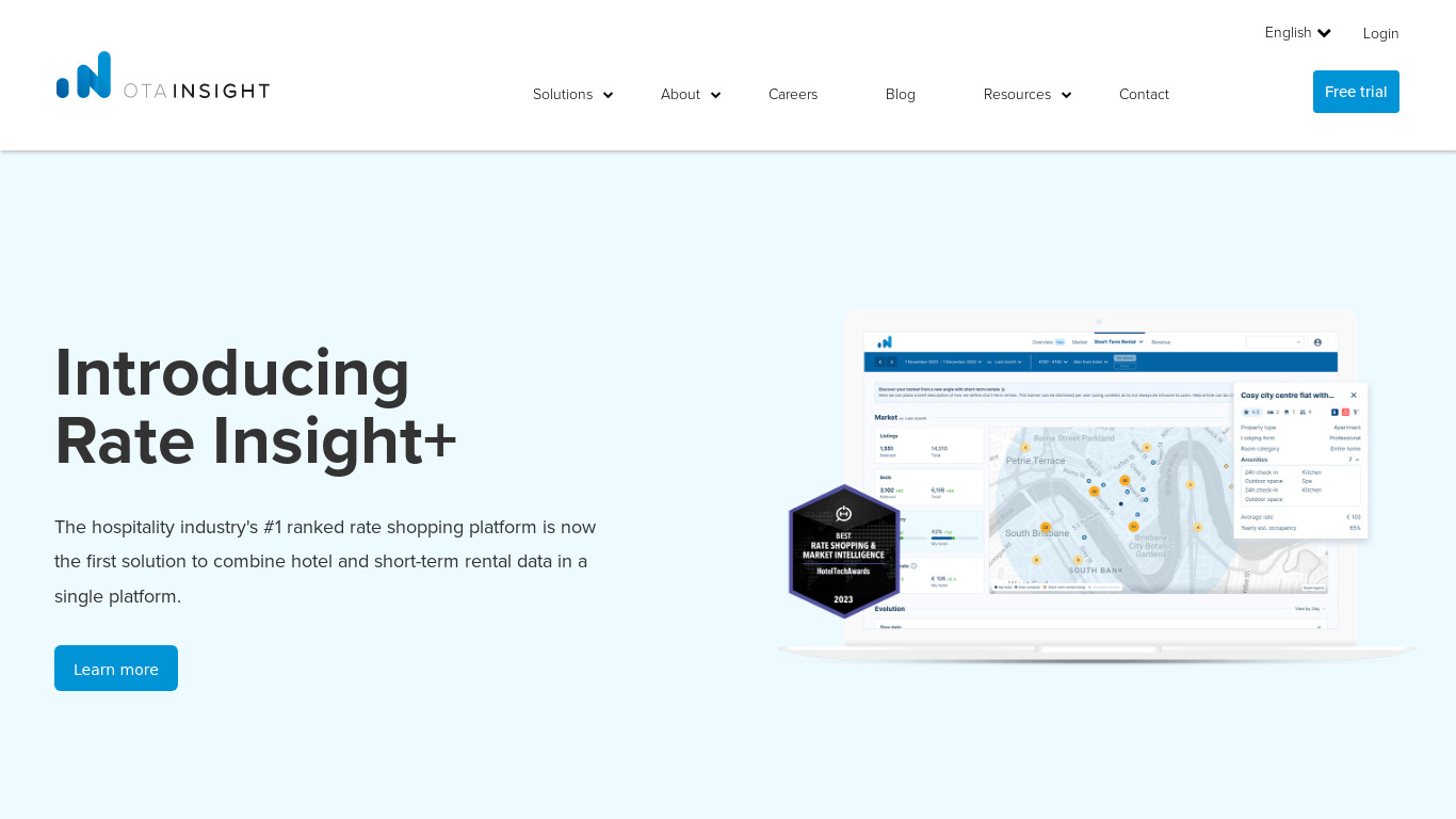 OTA Insight Landing page