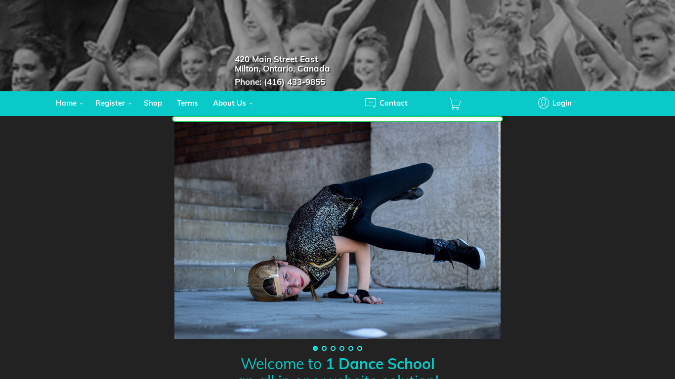 Our Dance Shop Landing page
