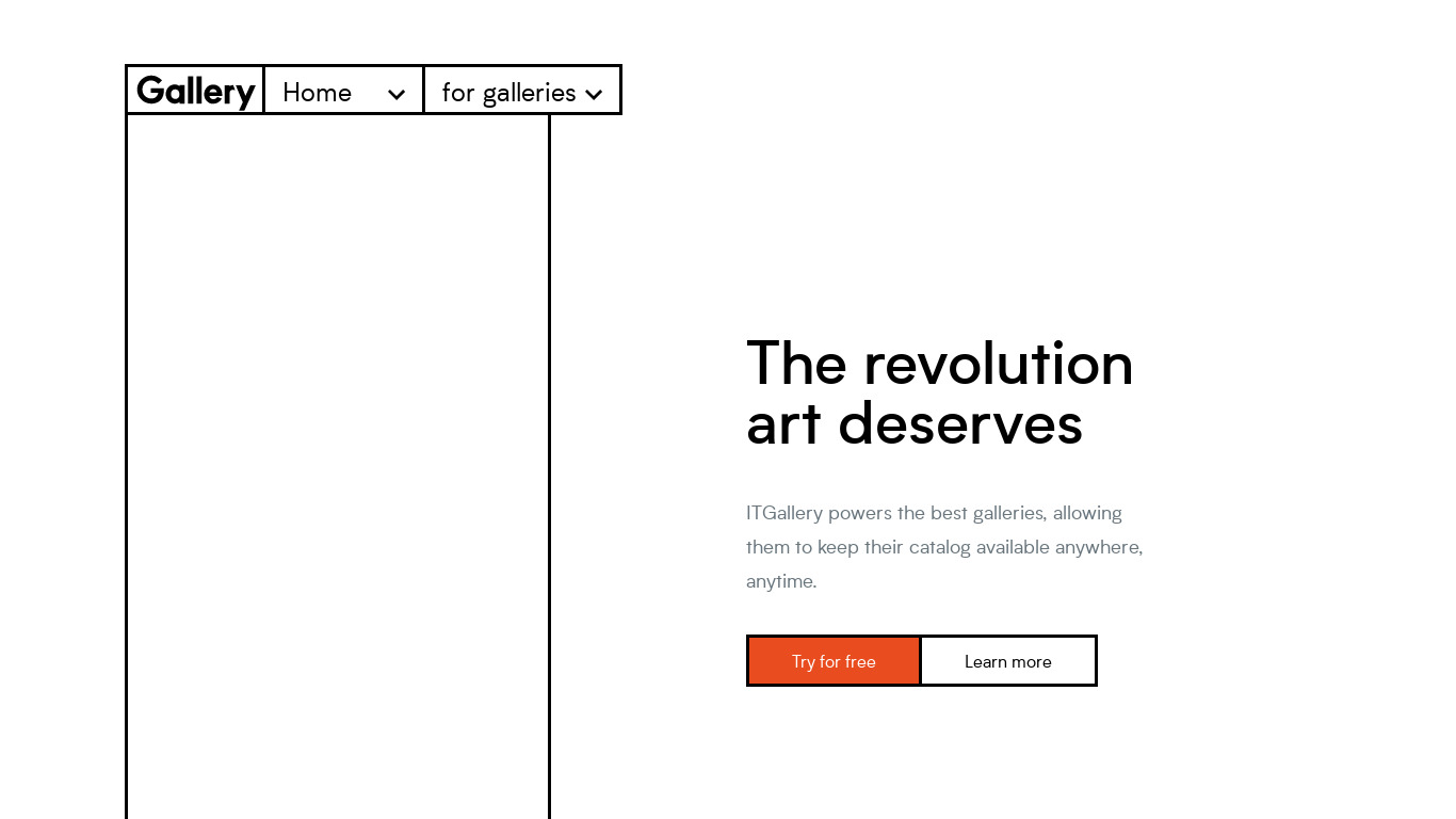 ITgallery Landing page