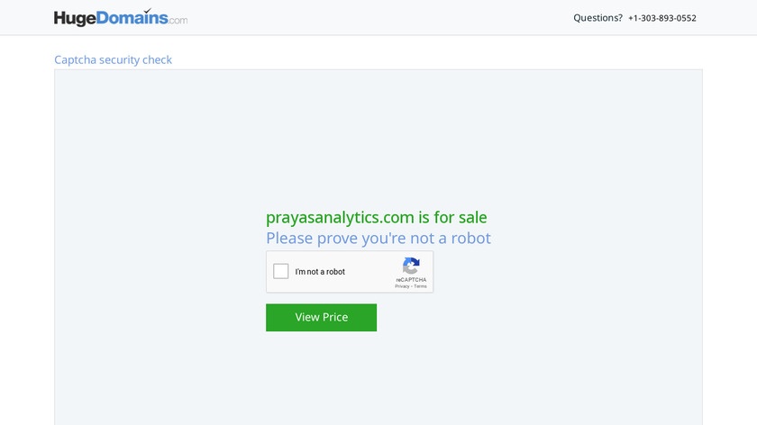 Prayas Analytics Landing Page