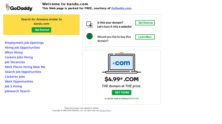 Kandu Landing Page