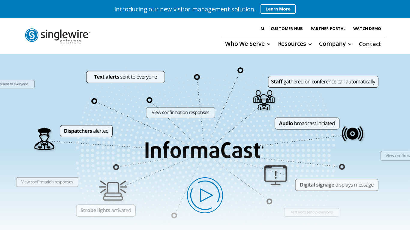 InformaCast Landing page