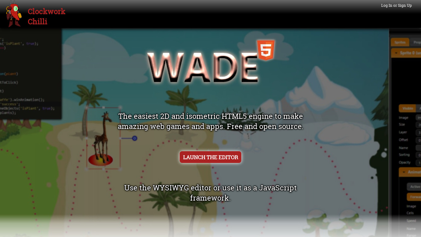 WADE Landing page