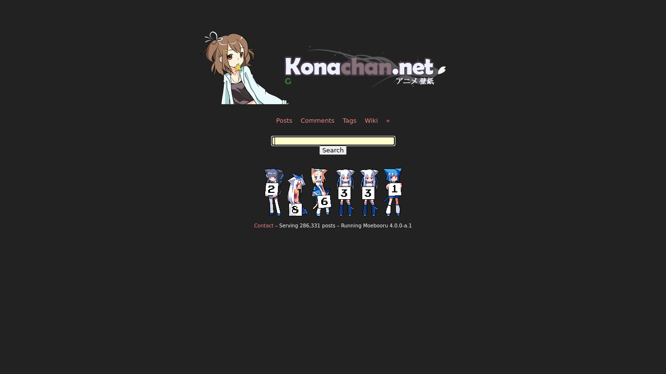 Konachan Landing page