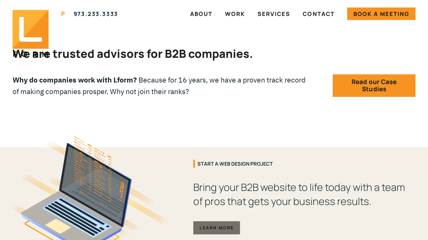 Lform Design Landing page