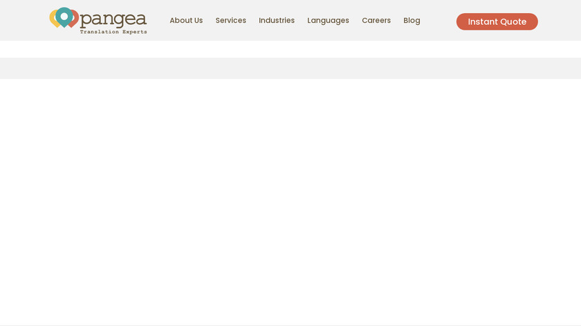 Pangea Localization Services Landing Page