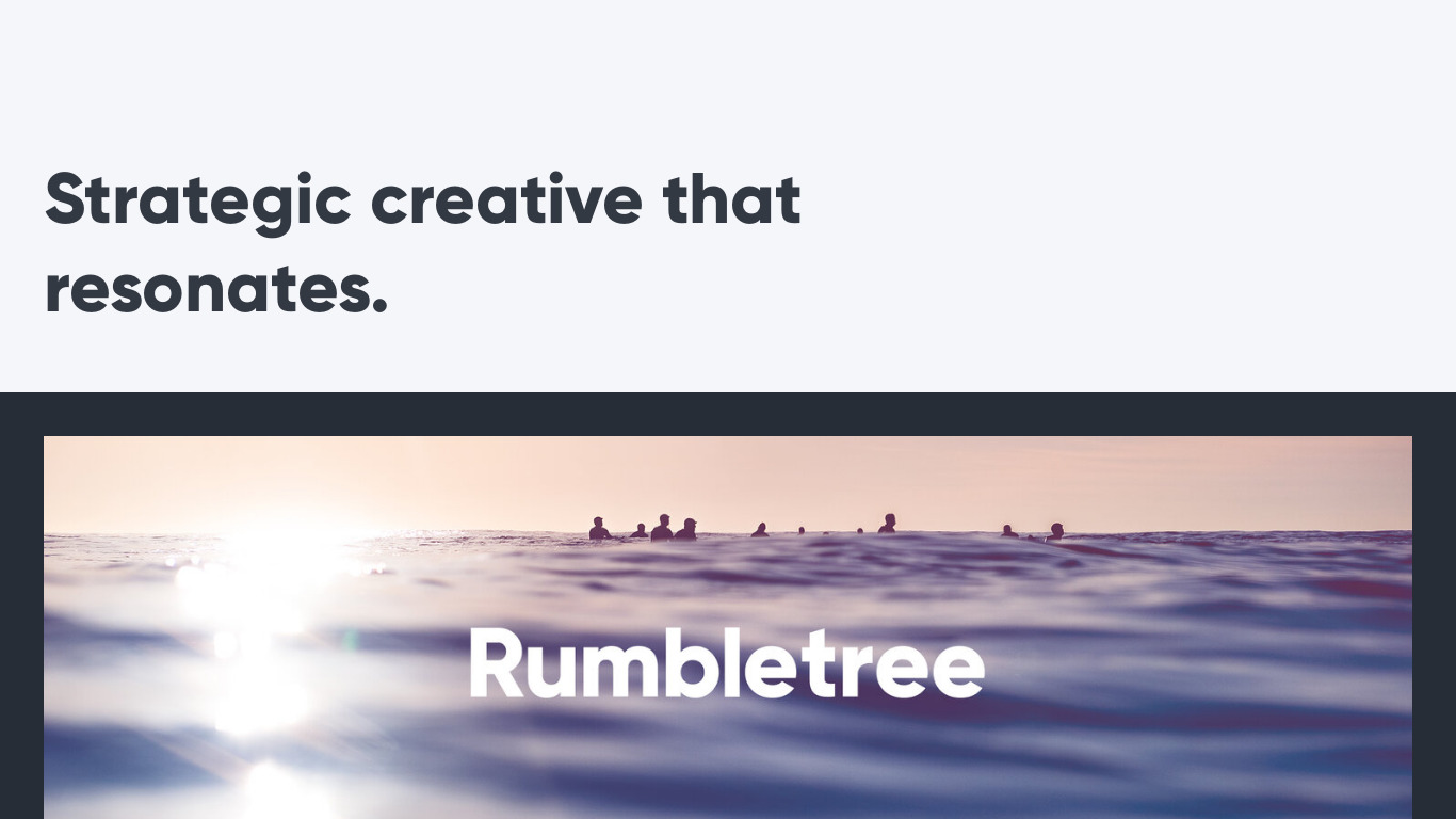 Rumbletree Landing page
