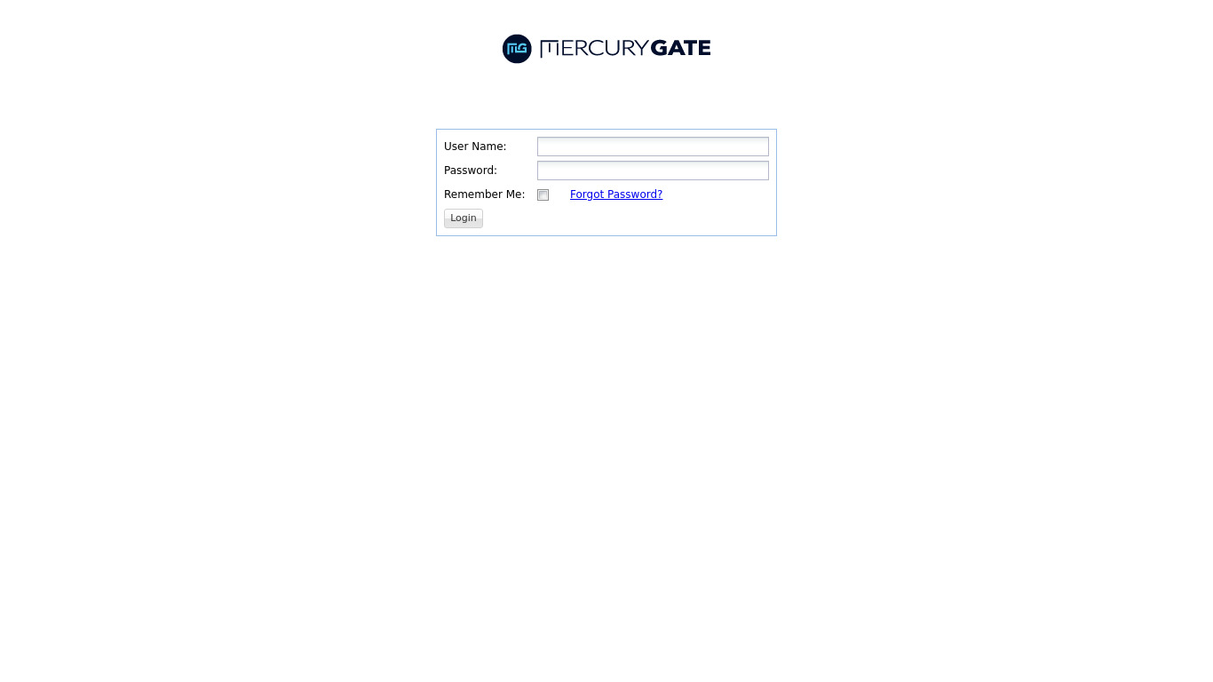 MercuryGate Carma Landing page