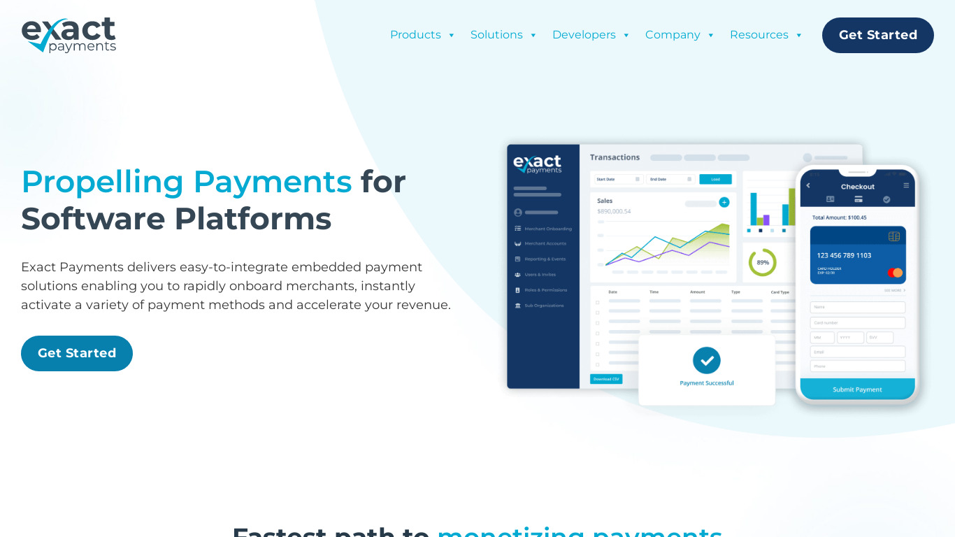 Hosted Checkout Landing page