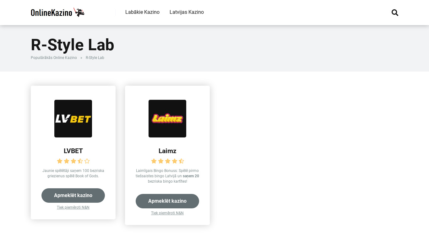 R-Style Lab Landing page