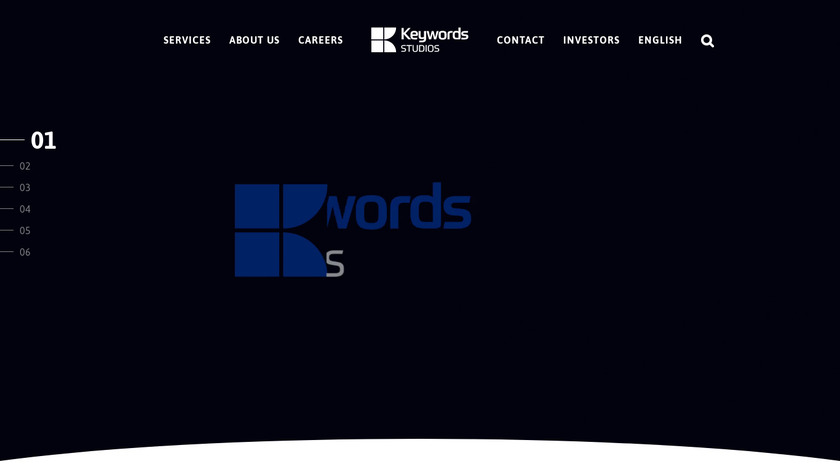 Keywords Studios Landing Page