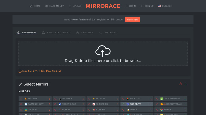 MirrorAce Landing Page