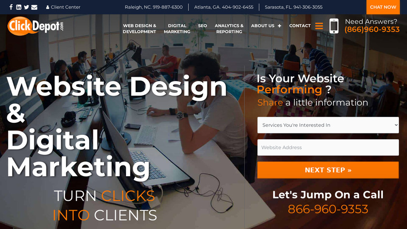 The Click Depot Landing Page
