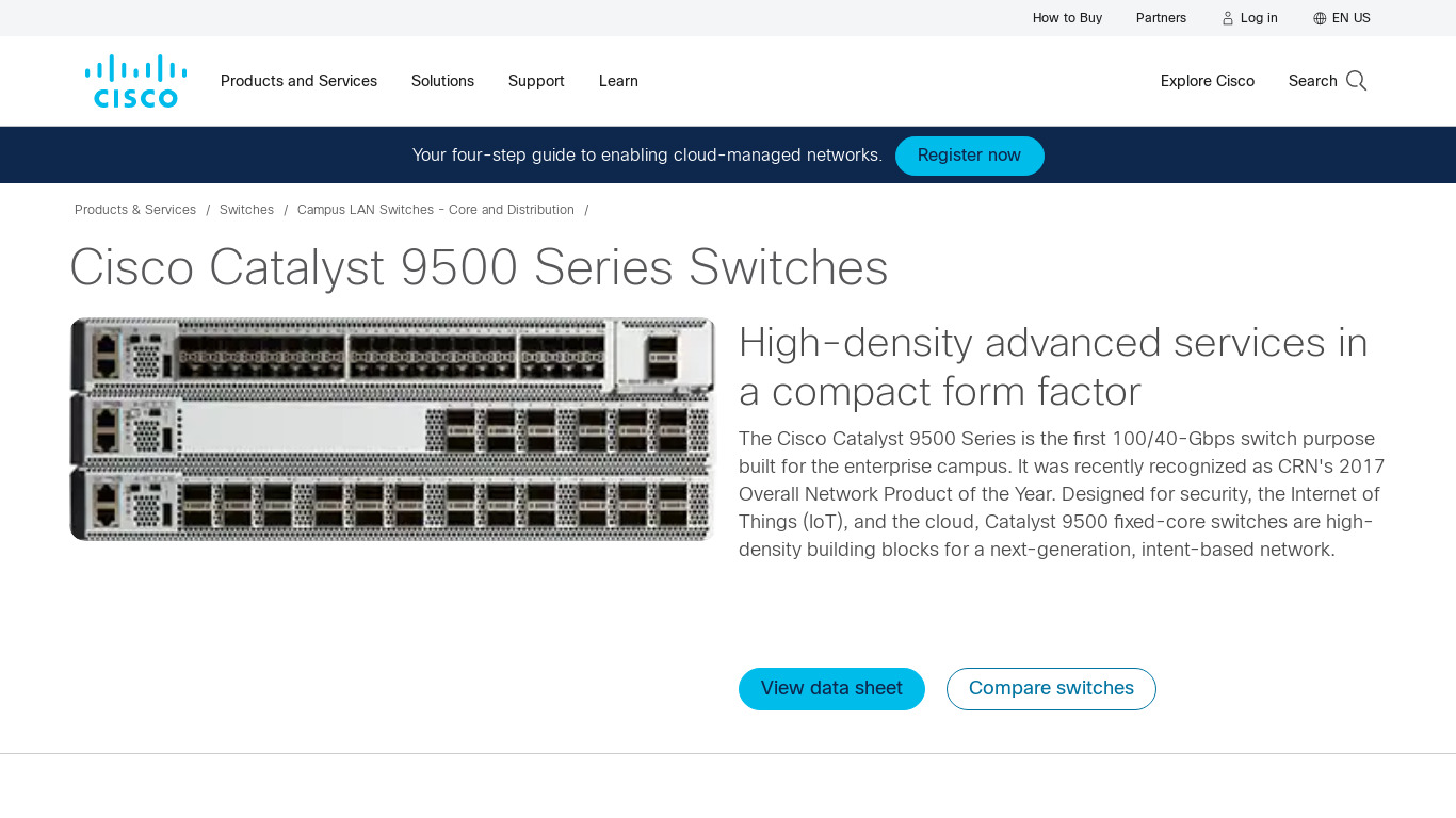 Cisco Catalyst Switches Landing page