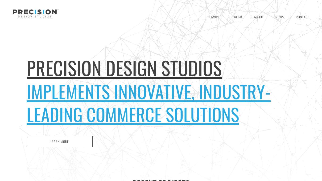 Precision Design Studios Landing page