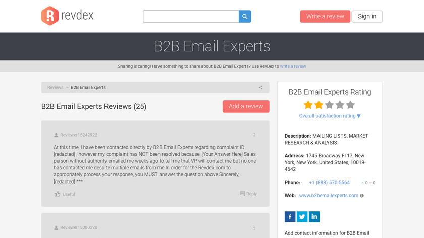 B2B Email Experts Landing Page