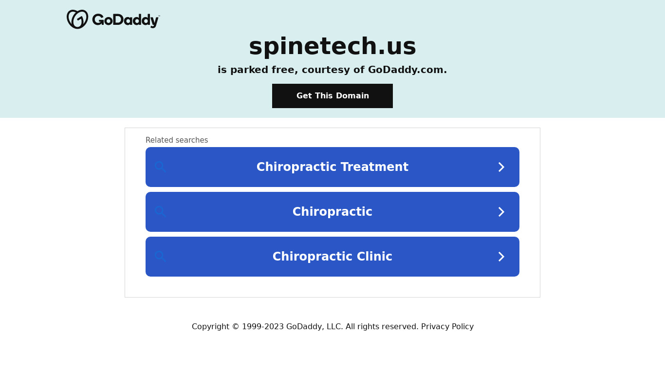 SpineTech SOAP Landing page