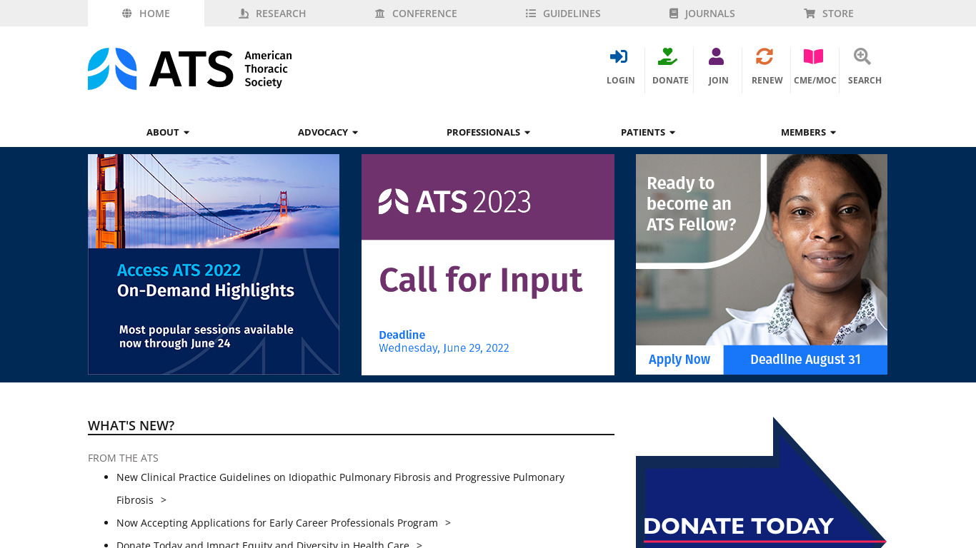 ATS Landing page